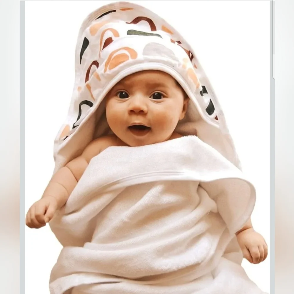 Nightingale Rainbow Bamboo Hooded Bath Towel